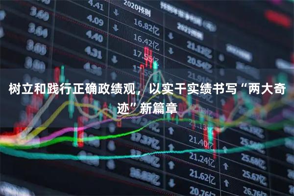 树立和践行正确政绩观，以实干实绩书写“两大奇迹”新篇章
