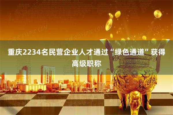 重庆2234名民营企业人才通过“绿色通道”获得高级职称