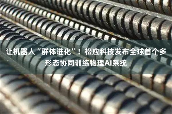 让机器人“群体进化”！松应科技发布全球首个多形态协同训练物理AI系统